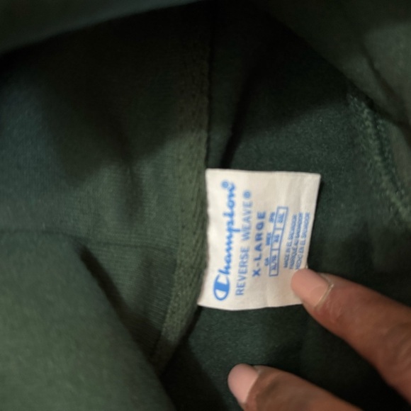 SOLD*******Champion Green Collegiate Sweatshirt Hoodie - Picture 2 of 2